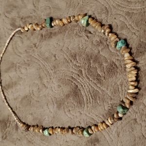 Vintage handmade Turquoise and quartz necklace